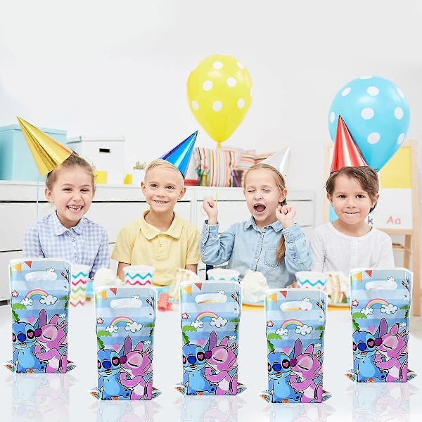 30 stk. Festgaveposer til Lilo & Stitch, Stitch Fødselsdagsfest Dekorationer, Stitch Fest Slikposer
