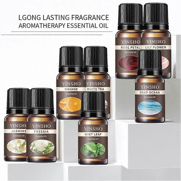 10 ml aromaterapi eterisk olje oljeløselig diffusor vokslys A4I1 white tea 10ml