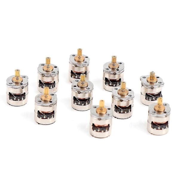 10 st/paket Mini 2-fas 4-ledarstegsmotor Miniatyr Stepper med Växel Liten Tiny Mini Motor Leksak