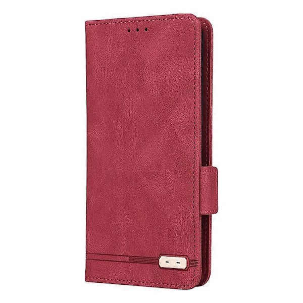 Kompatibel med TCL 10L/10 Lite Hardware Design Stand Magnetisk Lukning Læder Mobiltelefon Beskyttelsesetui med Pung Pink