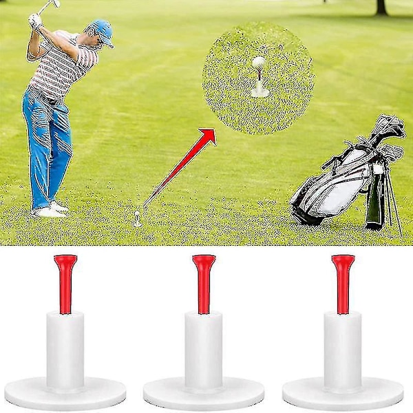 10 stk. Golf Tpr Tee Holder Sæt Til Golf Driving Range Tee, pink
