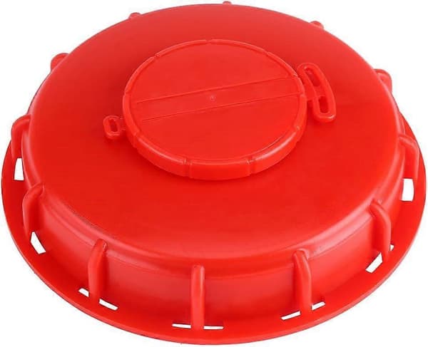 IBC Tankdæksel Rød Plastiklåg 163 mm Diameter (A)