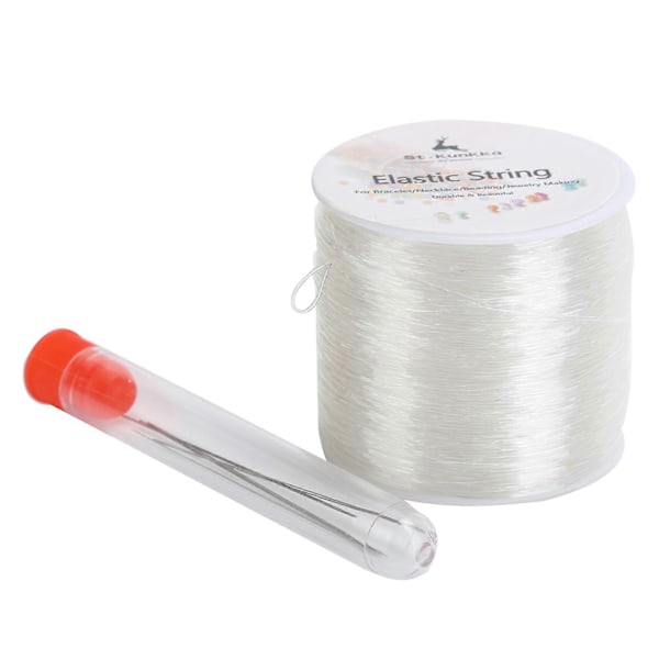 DIY Elastisk Klippelig Smykkefremstilling Perletråd Perlelinje Transparent Fiskesnøre 100m / 328.1ft 1mm / 0.04in