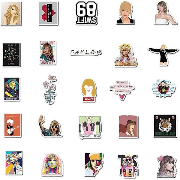 Singer Taylor Alison Tarrat, Vedenpitävät Kestävät Vinyyli Taylor Tarrapaketit Teineille, Vesipulloille, Tietokoneelle, Matkustamiseen (A(50 KPL))