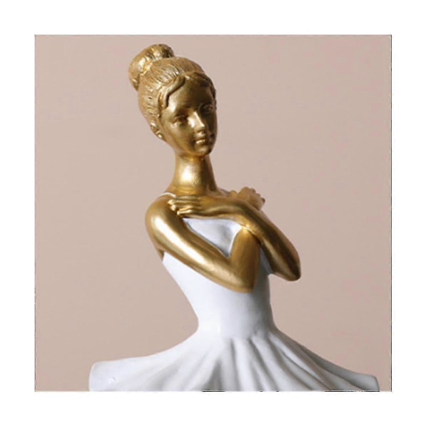 Balletdanser Ornament, dansende pige statue, ornamenter, elegant indretning til soveværelse skrivebord vindueskarm-ZZY