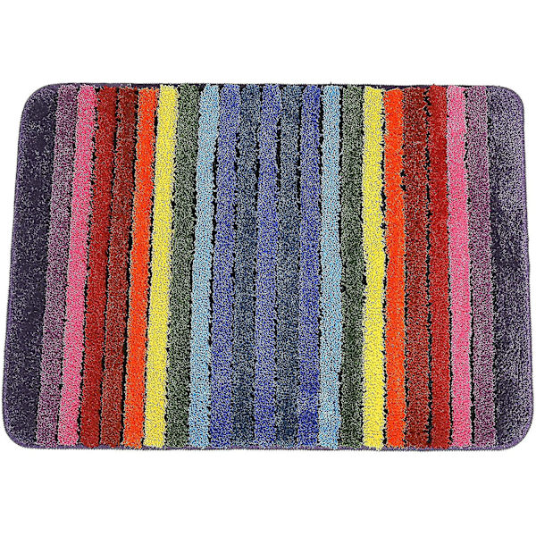 Tflycq Rainbow värikäs kylpyhuonematto 19 x 27 tuuman vesipehmeä mikrokuitupehmo vettä imevä paksu kylpymatto Konepestävä liukumaton ovimatto suora