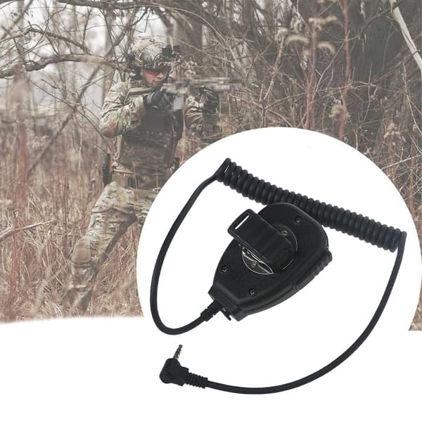 Sort håndmikrofon med indikator til Baofeng Bf-t8 Uv-3r Bf-t1