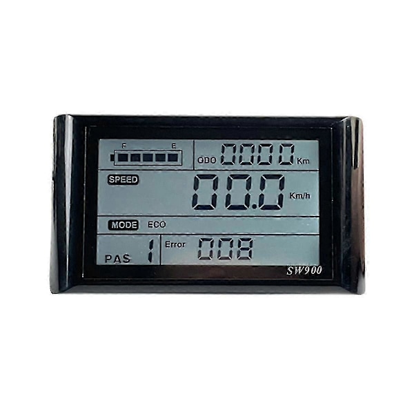 Ebike SW900 LCD Display Kontrol Elektrisk Cykel Hastighedsmåler Vandtæt Stik Optage Instrument Kontrol/Indstilling 24-72V