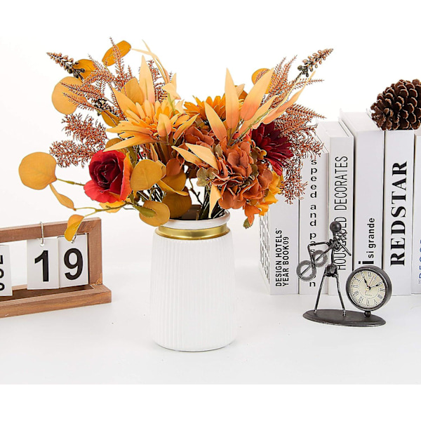 2-pack Konstgjord Höstblomsterbukett Höst Bröllopsbukett För Bröllop Brud DIY Bukett Heminredning Centerpieces