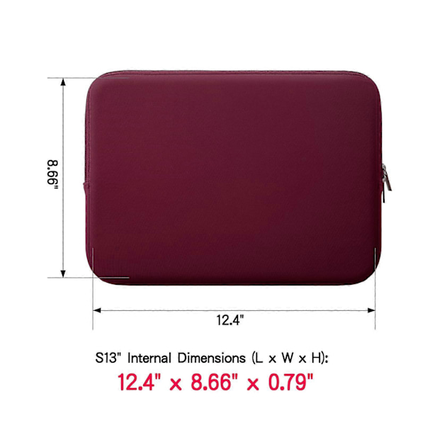 13-tums laptopfodral kompatibelt med 2022 2021 MacBook 13,6\" M2 A2681, 13,3 Air Pro M1 A2337 A2338 A1706 A1708 A2159 A2179 A2251 A2289 (Röd)