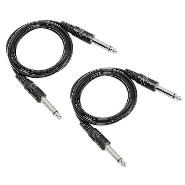 6,35 mm Instrumentkabel för Elgitarr 1 m, 6,35 mm Rak till Rak Kabel för Basgitarr och Elektrisk Mandolin