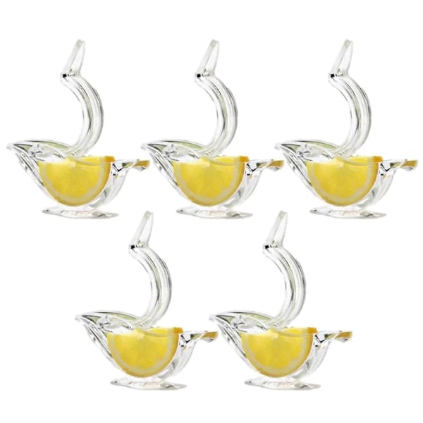 5 stk Citronpresser Klip Akryl Manuel Citron Skive Presser Praktisk Transparent Frugtpresser Til Hjemmet