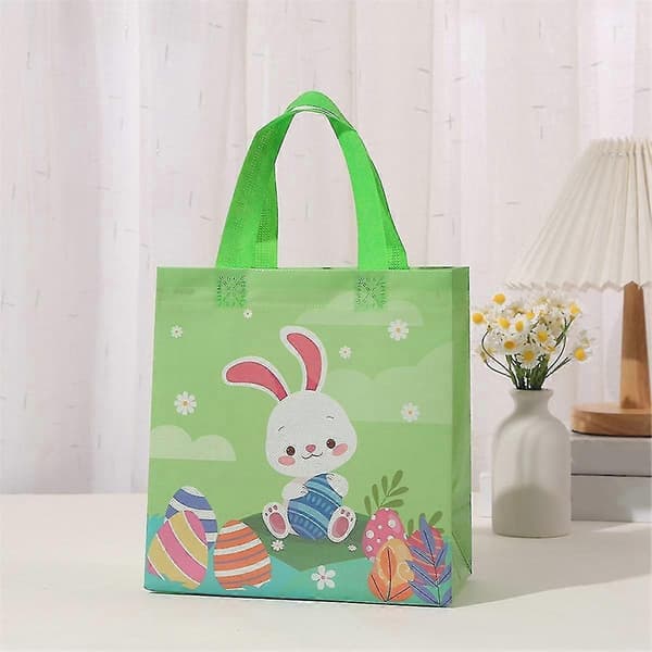 12 st Påskpresentpåsar Påskpåsar med Handtag Glad Påsk Kaninpresentpåsar med Handtag