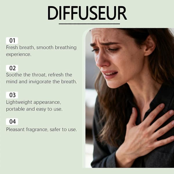 Bärbar Herbal Diffuser Pen Lung Cleanse & Energy Boost Luftfräschare Herbal Refreshing Bar Klar Andning 2pcs