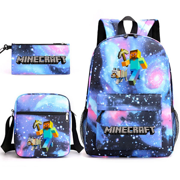 MINECRAFT reppu koululaukku lapsille pojille tytöille peli printed opiskelijoiden kirjalaukku koulutarvikkeet Burgundy