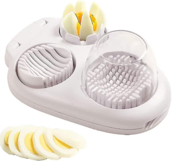 Eggdeler Combi 3 I 1 Eggdeler Multifunksjonell Kutterdeler Hardkokte Egg SX