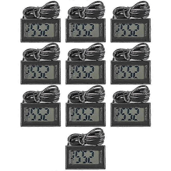 10x LCD Kylskåp Frysskåp Digital Termometer Temperatur -50 - 110 Celsius