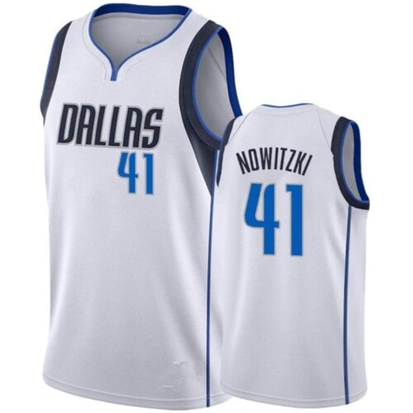 Miesten Naisten Koripallopaita PORZINGIS 6# NOWITZKI 41# DONCIC 77# Lyhythihainen Top T-paidat Sport Running T-paidat white #41 M