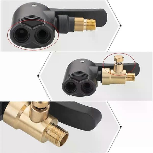 Bil Luftpump Munstycksklämma 8mm Ventilklämma Luftchuckklämma Mässing Däck Luftpumpventil För Kompressor Bilreparationsverktyg Anslutning