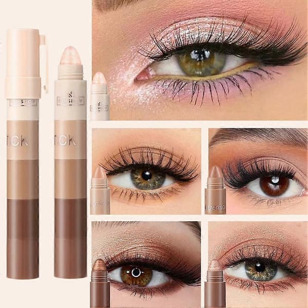 5-i-1 Mini Ögonskuggspenna Kit Sammet Matt Skimmer Highlighter Makeup A