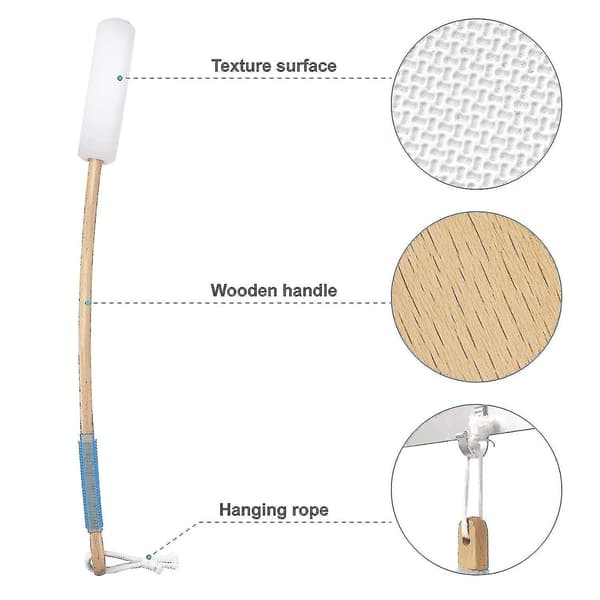 Lotion Applicator For Back, Device To Apply Lotion To Your Back With Long Handled, 17 Inches Back Moisturizer Applicator With 4 Replaceable Pads For W