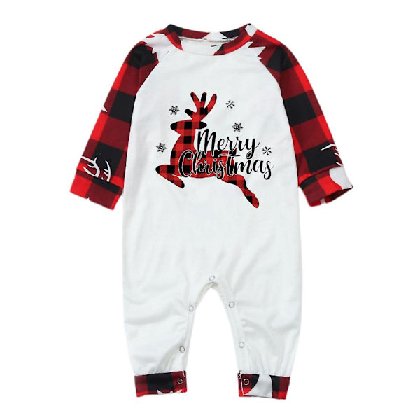 Hyvää joulua Perheen ruudullinen print Pyjamas Lounge Wear Baby M