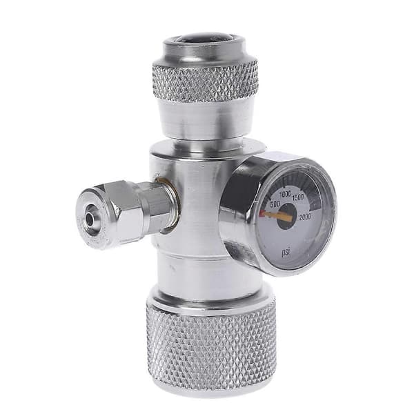 Kompakt CO2 Trykmåler Regulator Manometer Over 1500PSI Cylinder Reducer