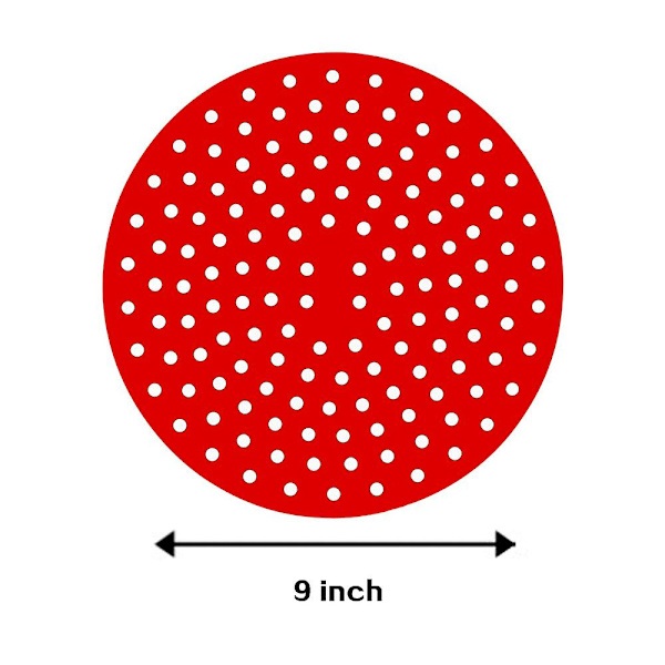 Uudelleen käytettävät ilmarasvakeittimen vuoraukset Tarttumattomat silikoni neliönmuotoiset/pyöreät tyynykorimatto Red Square 7.5inch