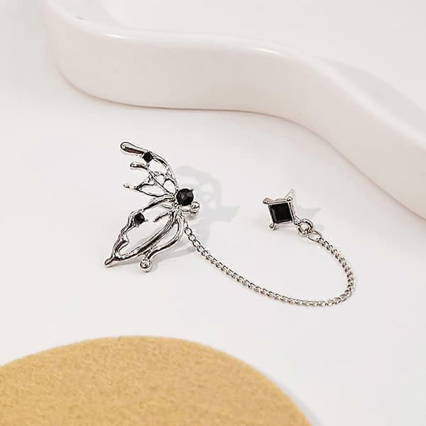 2023 One-pieces Sommerfugleørering til kvinder piger Rhinestone Piercing Øreklips
