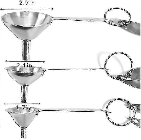 Hem kök rostfritt stål tratt 3-delars set mini tratt mini kökstratt