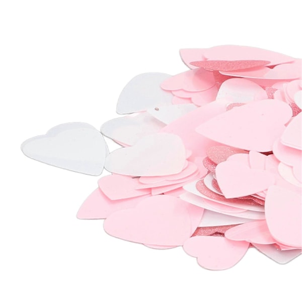 100g Paperikonfetti Vaaleanpunainen Valkoinen Ruusukulta Glitter Juhlapöydän Koristelu Ympäristöystävällinen Konfetti Morsiamen ja Vauvan Juhliin Sydän