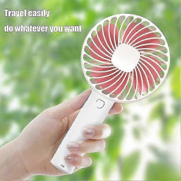 Mini Håndholdt Køleventilator Luftkøler USB Genopladelig Med 1200 Mah Batterier White