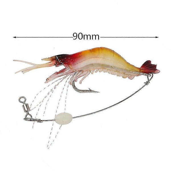 Myke Plast Lokkemidler Kunstig AgnPåte Lysende Reker Fiske Lokkemiddel Blandet Farge Spinner Crank-bait Fisk (floker)