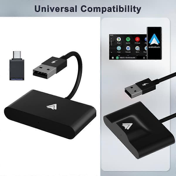 Høyytelses trådløs Android Auto-dongle, trådløs Android Auto-adapter