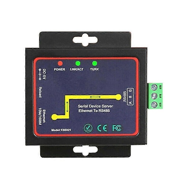 Rs485 Til Tcp/ip Konverter Ethernet Server Modul Kommunikasjonskonverter (EU-plugg)