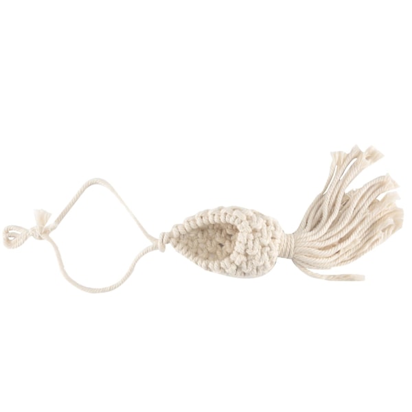 Boho Makrame Luftplante Henger Tillandsia Hengende Kurv Tauholder Blomst Hjem Dekor (10cm)