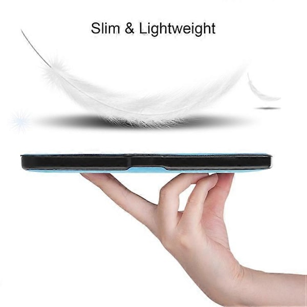 PU Läder Smart Magnetisk Flip Fodral Kompatibelt För Kobo Clara HD LightBlue