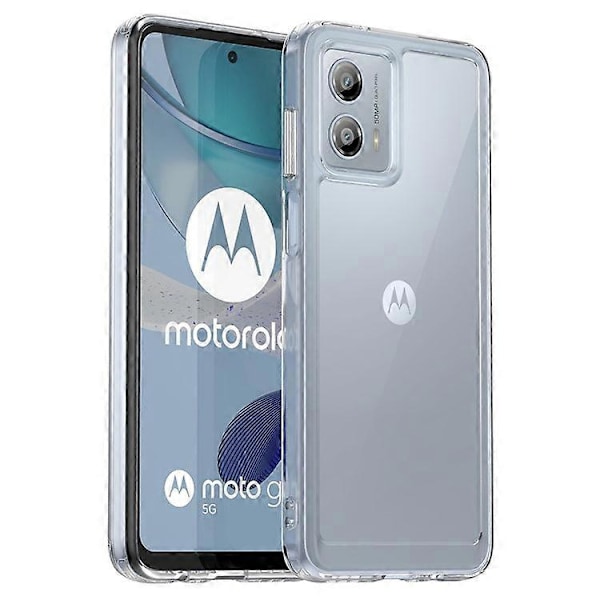 Kompatibel med Motorola Moto G53 5G Mobiltelefon Cover Anti-ridse TPU + Akryl Telefonetui Transparent