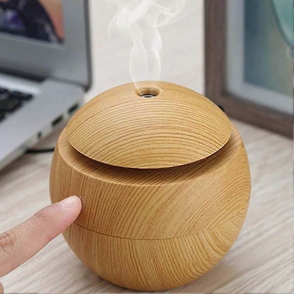 Ultralyd Aroma Diffuser med Farverig LED-belysning, Luftfugter, Soveværelse, Æterisk Olie Diffuser