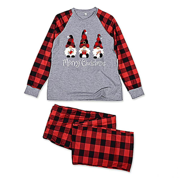 Merry Christmas Family Matchande Pyjamas Set Kort printed pläd pyjamas Jul hem kläder Women 18-24 Months