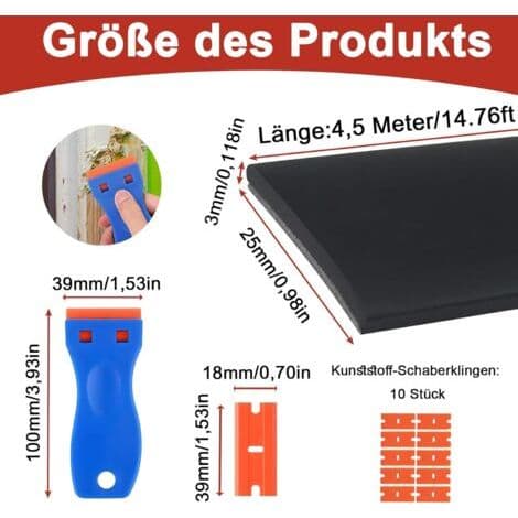 1 Selvklæbende Gummibånd, 25mm x 3mm x 4,5m, Sort EPDM Materiale, Til Tætning
