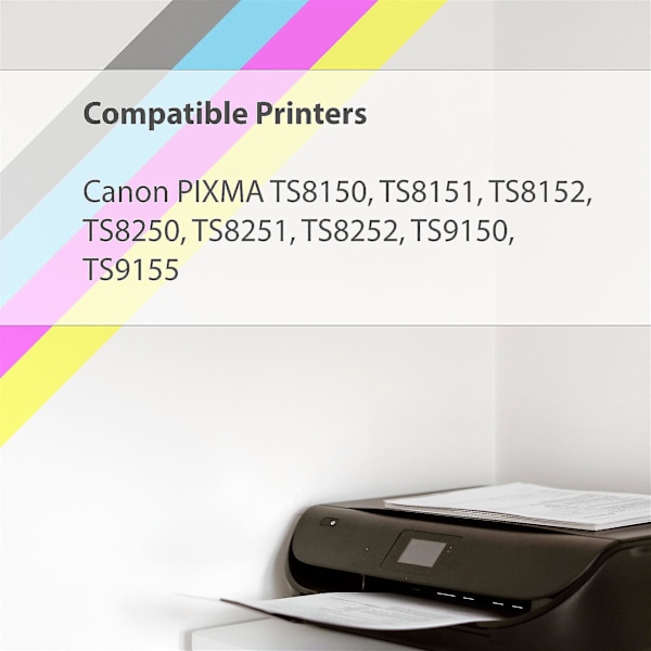 1 Sett med 6 blekkpatroner for å erstatte Canon PGI-580 & CLI-581 Kompatible/ikke-OEM fra Go Inks (6 blekk)