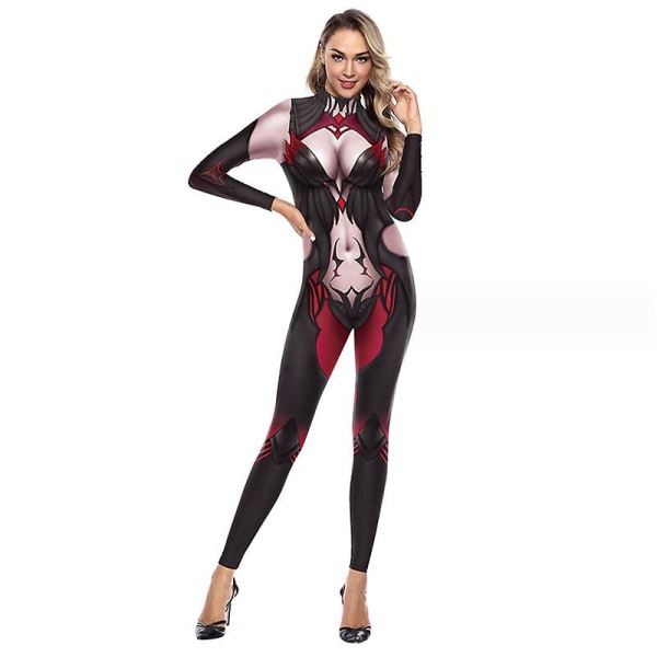 Naisten Halloween Jumpsuit Bodysuit Cosplay 3d COLOR 1 S