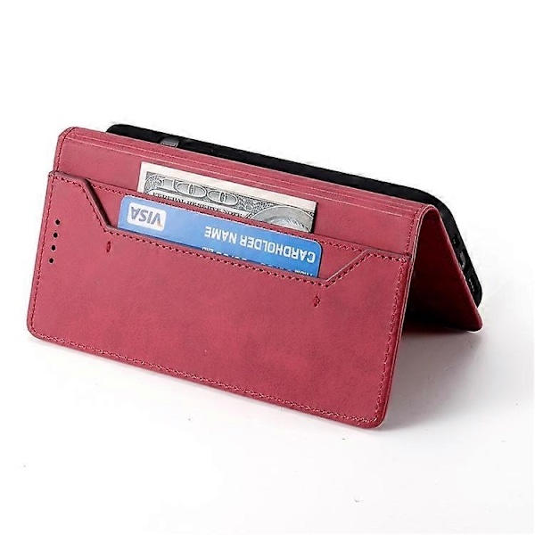 DF-05 Yhteensopiva Xiaomi Redmi 14C 4G Lompakkokotelo RFID PU Nahkainen Puhelinkuori Red