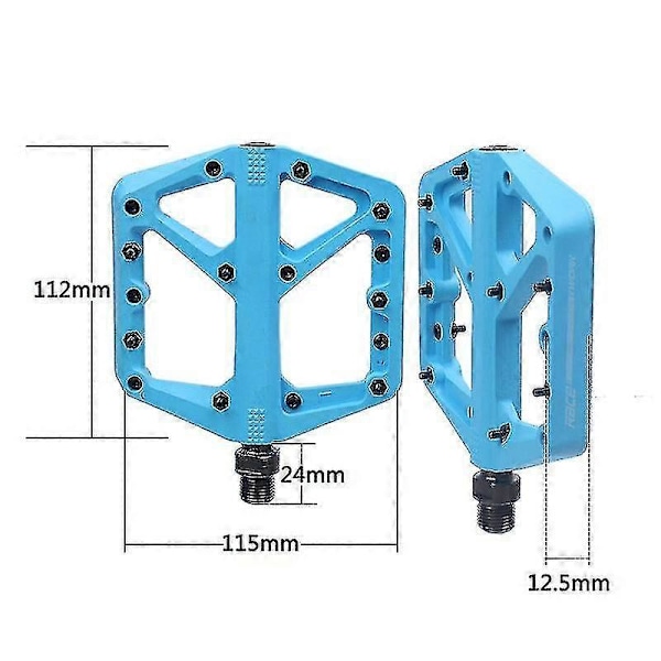 Cykelpedaler - Plattformspedaler, Minimal Profil, Justerbart Grepp (Bianchi Grön 1 Par)