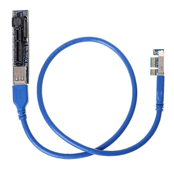 Usb3.0 Adapterkort PCI-E1X til X4 PCI E Grafikkort Forlængerkabel Adapter