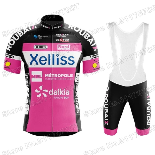 2021 Xelliss Team Pyöräilypaita Set Pyöräilyvaatteet Miesten Maantiepyöräpuku Polkupyörän ruokalappu shortsit MTB Maillot Ropa Ciclismo 1 M