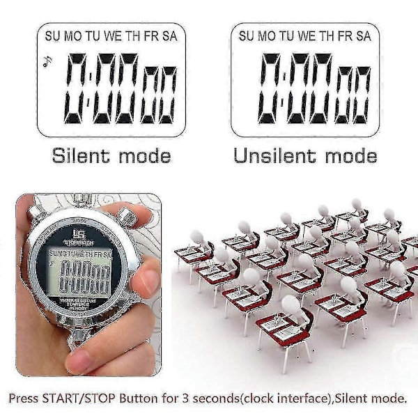 Stopur Metal Stopur Timer Hukommelse Digitalt Stopur Edition d