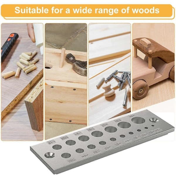 Stål Dowel Plade, Dowel Jig, Træ Dowels, Dowel Maker, Dowel Cutter, 1/8in Til 5/8in 17 Huller Til Ha