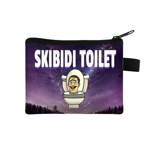 Skibidi WC Kolikkopussi Lasten Anime Peli Kukkaro Poika Tyttö Kukkaro Kannettava Säilytyslaukku Söpö lompakko Naisten Meikkilaukut Lahja Skibidi toilet-1